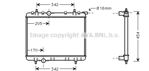 AVA QUALITY COOLING Радиатор, охлаждение двигателя PE2260